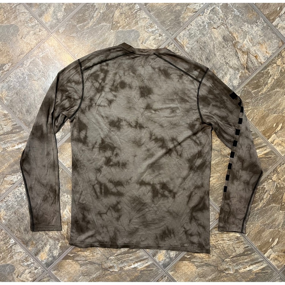Smartwool Vans Long Sleeve Shirt Mens Large Brown Tie Dye Merino 150 Wool - Picture 4 of 6